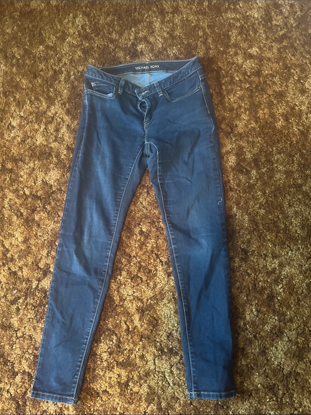 Michael Kors Women's Dark Blue Skinny Jeans